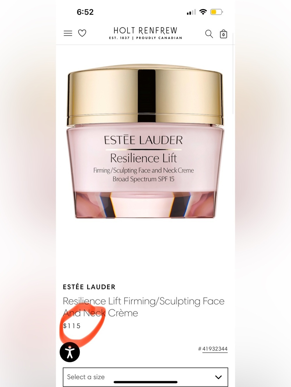 ESTEE LAUDER Resilience Lift SPF 15 Firming Sculpting Face & Neck Crème, 15 ml - Picture 2 of 5